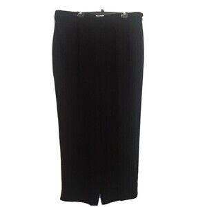 Christine Women's Black Dress Pants  Side‎ Zipper High-Rise Flat Front  Size 24